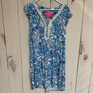 Lilly Pulitzer Joan Tunic Dress Large Shell Me Something Good EUC